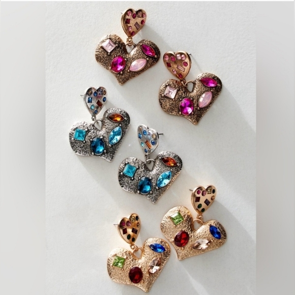 NWT - Free People, My Everything Dangles, Gold Multicolor -NEW! - Picture 2 of 5